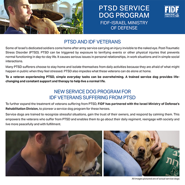 FIDF Orange County Lapidot PTSD Service Dog Fundraiser
